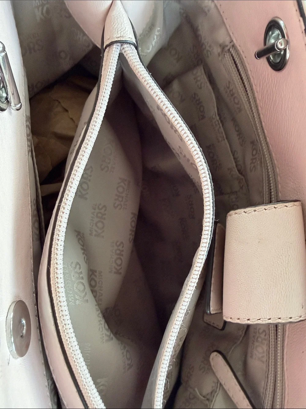 Michael Kors Quilted Chain-Handle Women's Tote in Light Pink